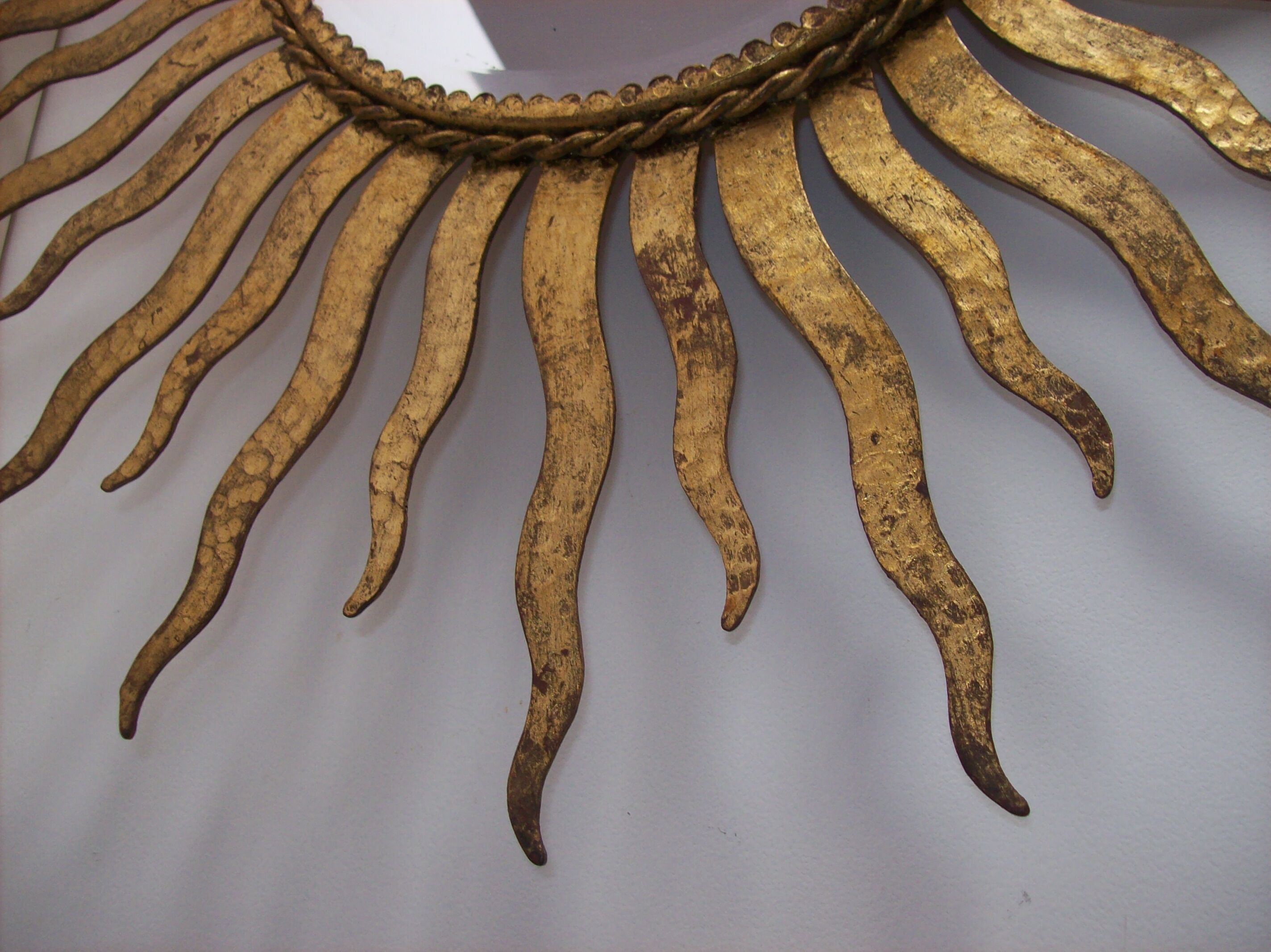 Sun gold metal mirror 54x54cm