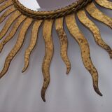 Sun gold metal mirror 54x54cm