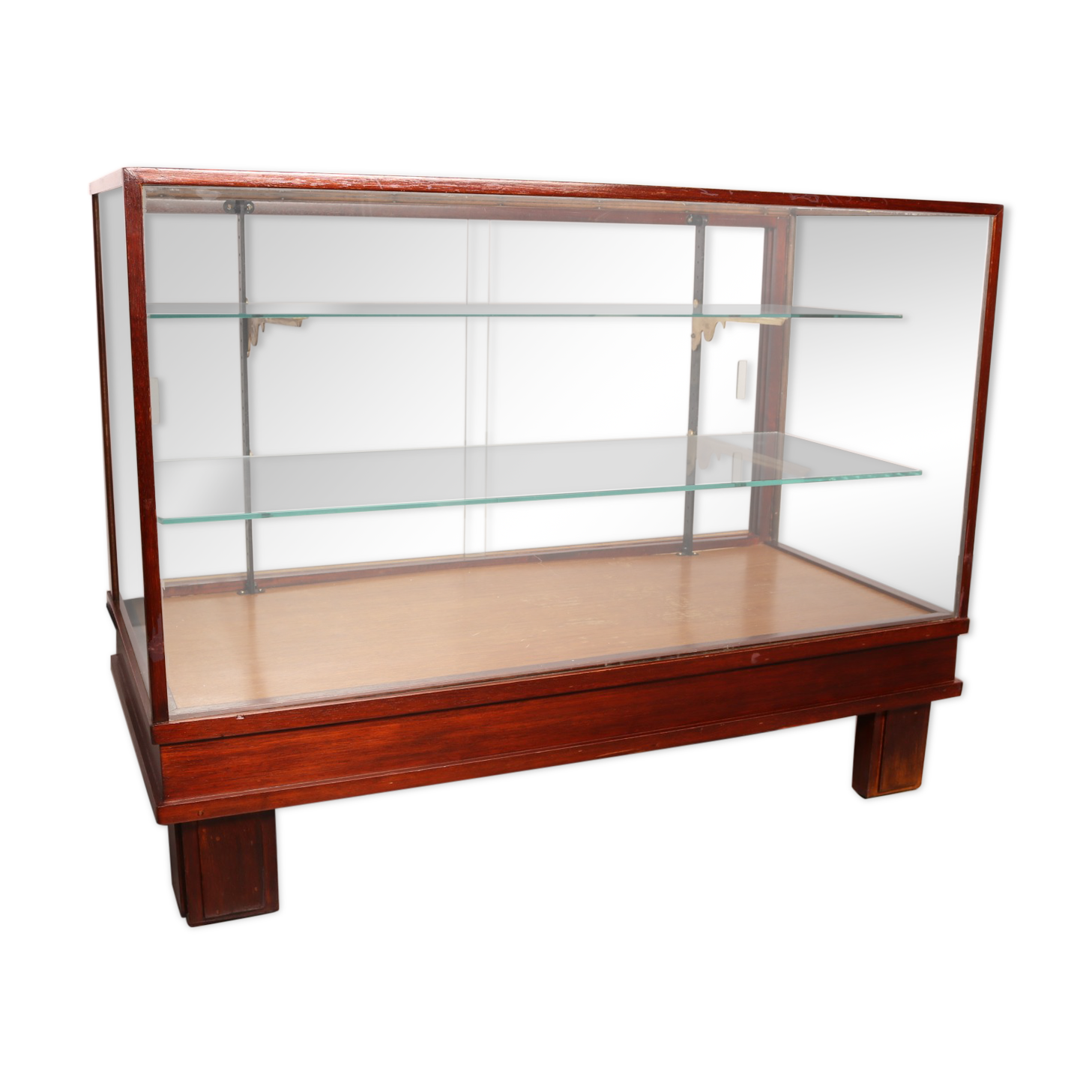Antique display cabinet in wood & glass - England - 1930's