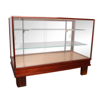 Antique display cabinet in wood & glass - England - 1930's