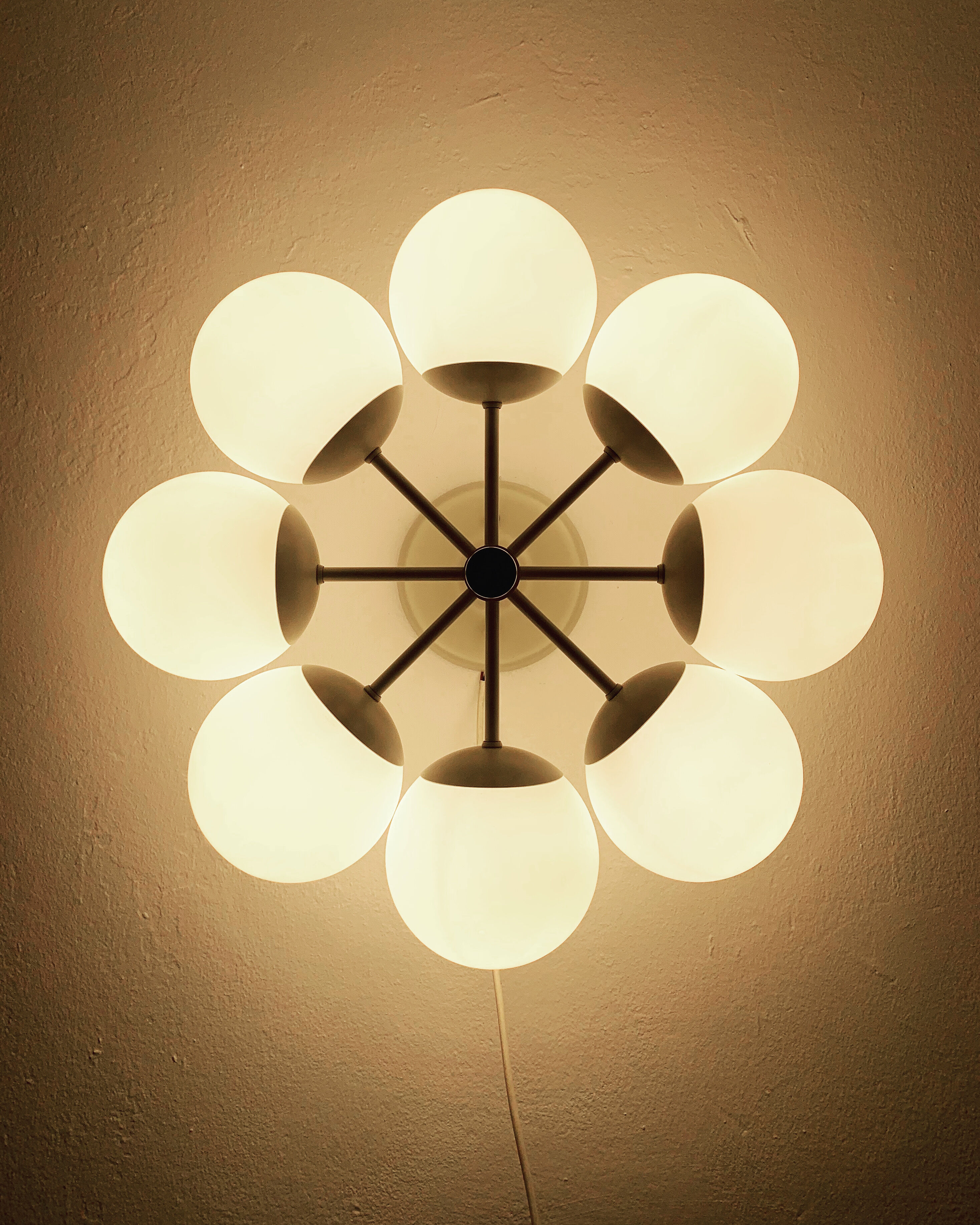Opaline Sputnik chandelier by Kaiser Leuchten