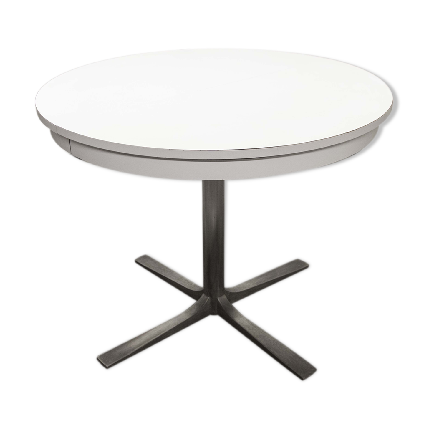 Round table convertible formica 70's central feet