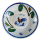 Large Vintage Hand-Painted Plate "Rooster and Foliage"