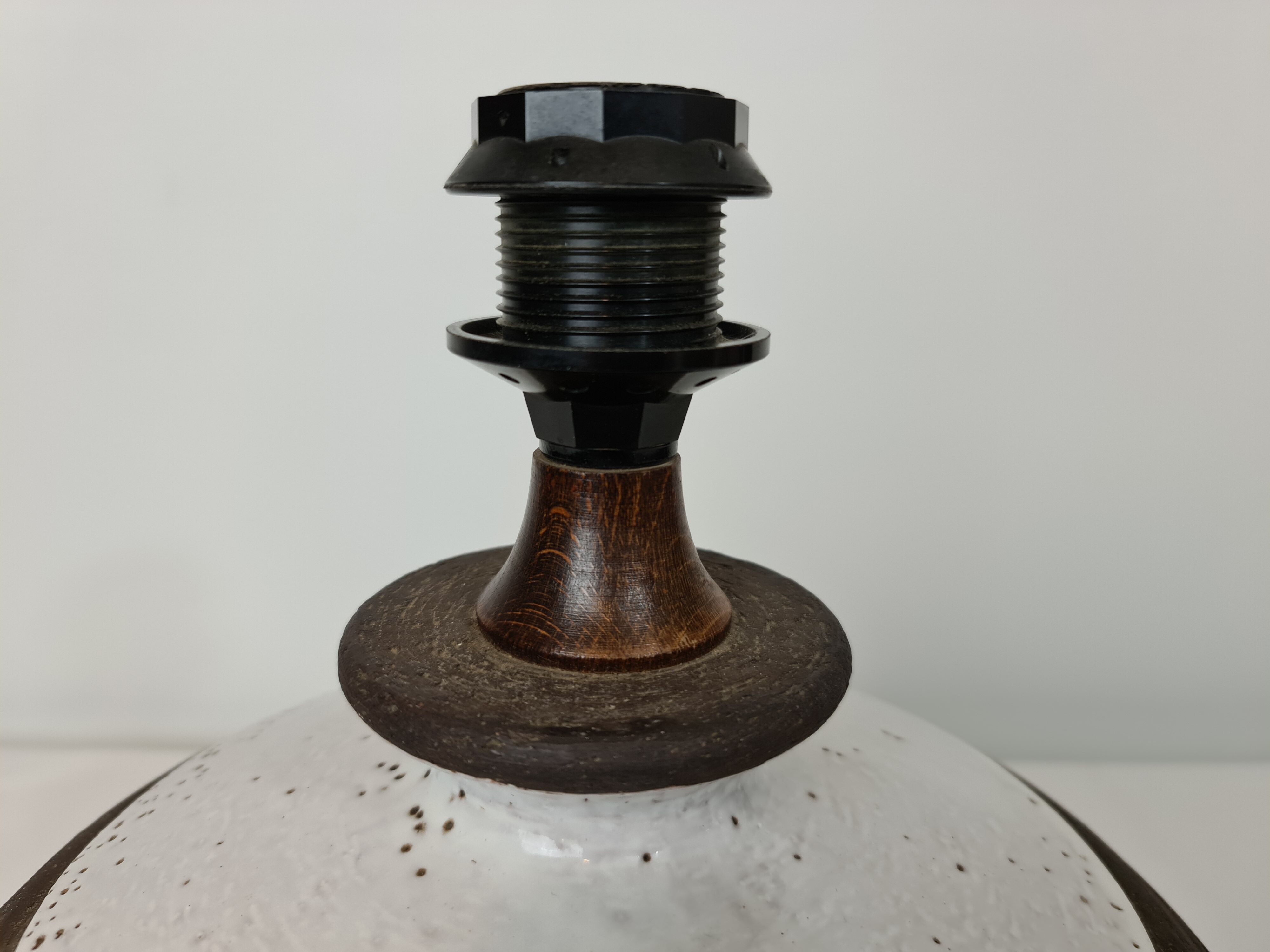 Large enamelled ceramic lamp 1970s