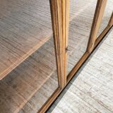 Enfilade de métier en chêne avec portes vitrées
