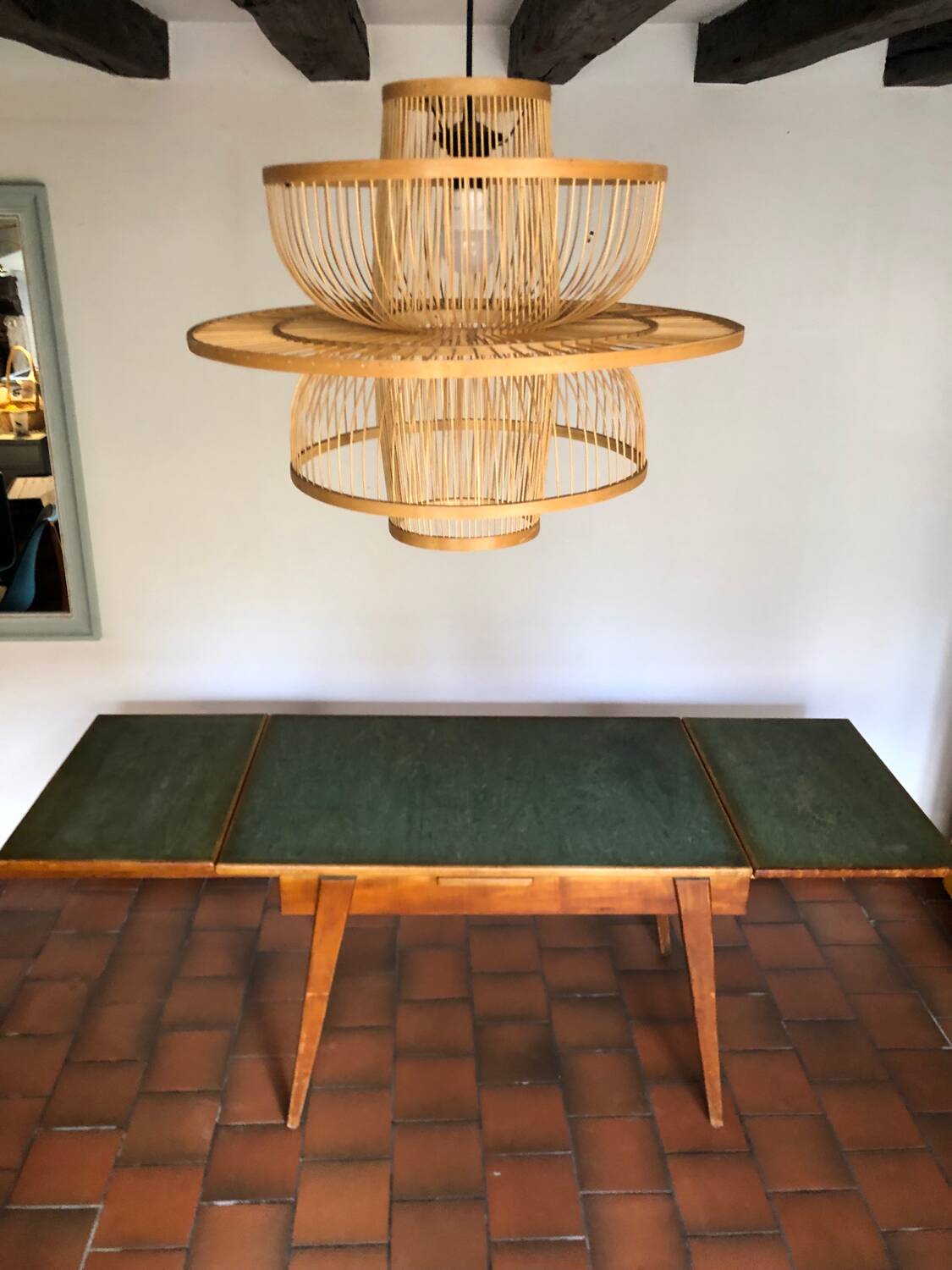 Table et chaises scandinave vintage