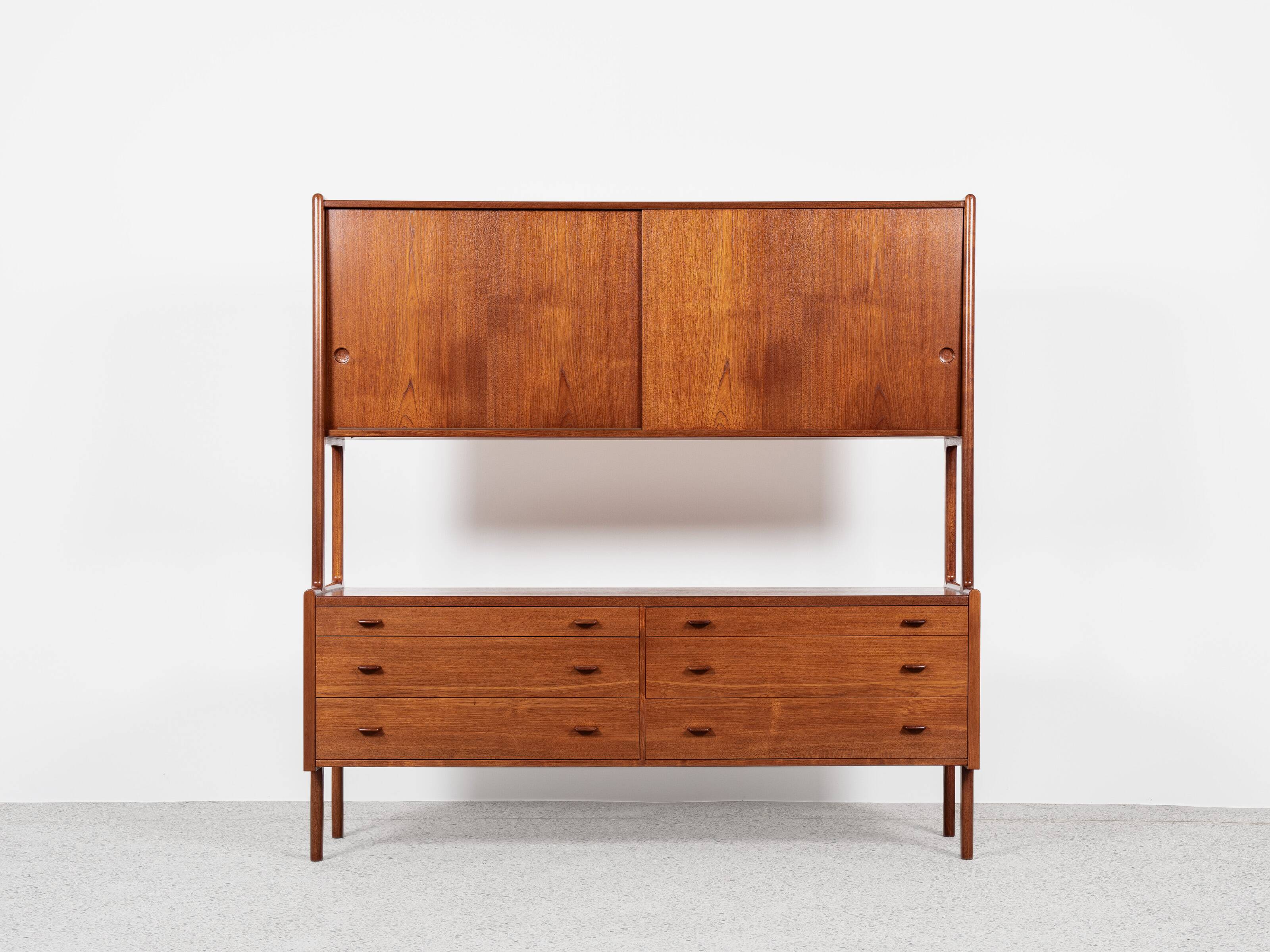 Midcentury Danish double sideboard RY-20 in teak by Hans Wegner for Ry Møbler