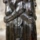 Adam and Eve wooden pedestal, religious art