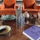 Hollywood regency 6 lights metal table lamp, Italy 1970s