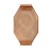Plat en verre rose