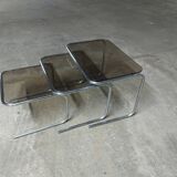 3 vintage nesting tables 70'S