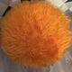 Stool rug tripod vintage orange psychedelic 1970