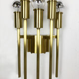 Brass Italian Stillovo Style Theatre Wall Ceiling Light Sconces, Italy, 1970s