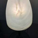 Vintage lamp from the 80s in black metal and glass paste