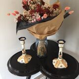Pair of HB Quimper candle holders
