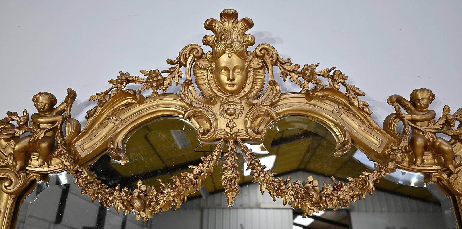 Important mirror in the style of Louis XIV – Louis XV, Napoleon III period – Mid-19th century