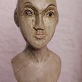 Trio of wooden busts