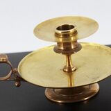 Brass hand candle holder