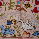 Hand-knotted rug, vintage Turkish rug 103x186 cm