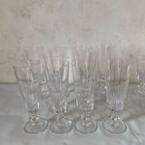 10 Baccarat champagne flutes