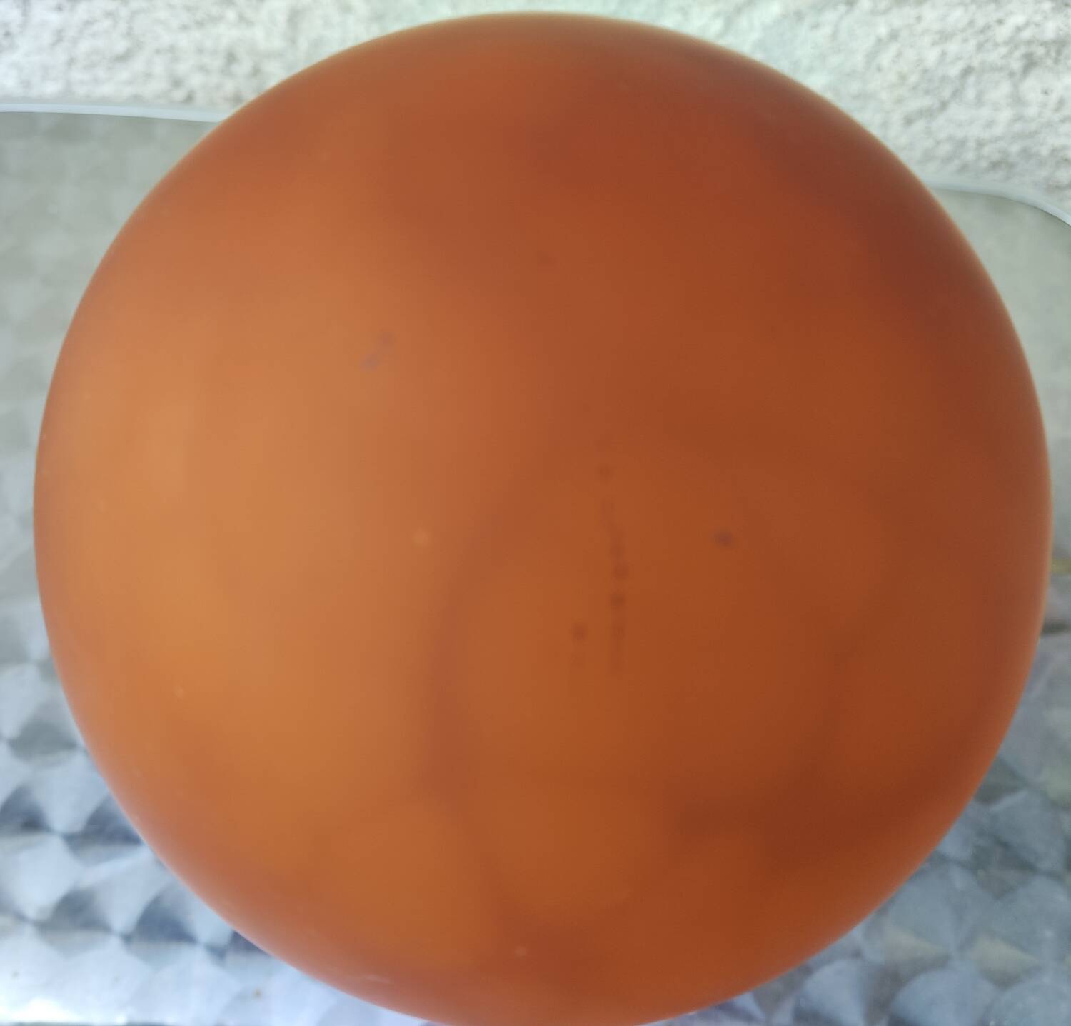 Dolphin night light globe orange glass paste