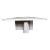 Postmodernist table in Carrara marble