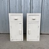 Set of 2 small 50s bedside tables