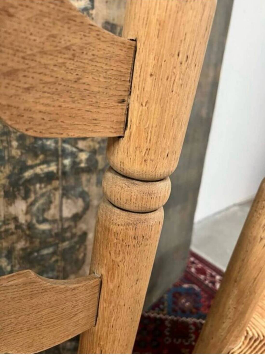 Pair of Dudouyt straw chairs