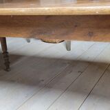 Table de bistrot restaurant en chêne massif ancienne, 1900s -1m53