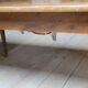 Antique solid oak bistro restaurant table, 1900s -1m53