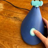 Blue memphis style table lamp