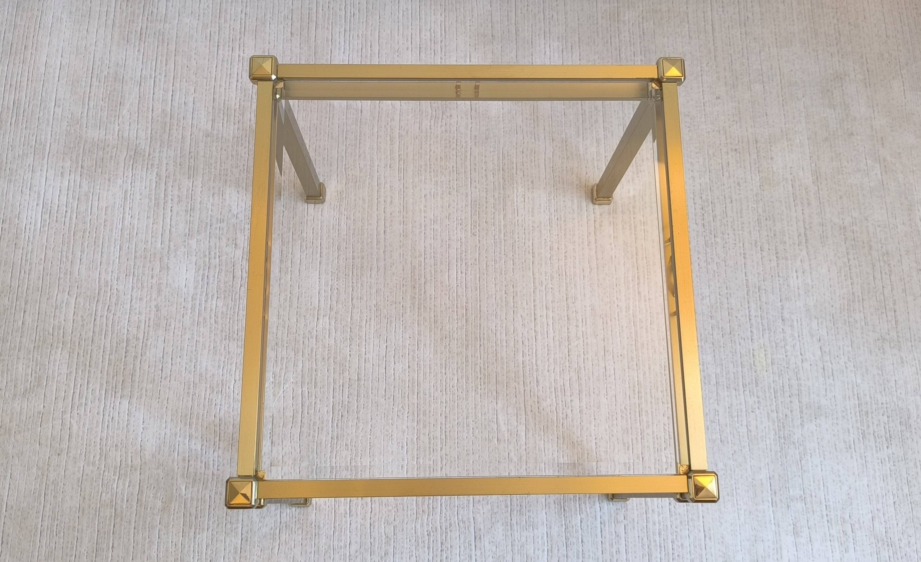 Beautiful square gold coffee table Orsenigo Italy collection 'Art Deco'