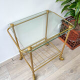 Serving Range vintage vinyl brass and glass