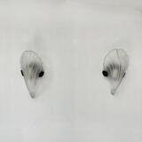 Pair of post modern shell wall lamps , 1980s