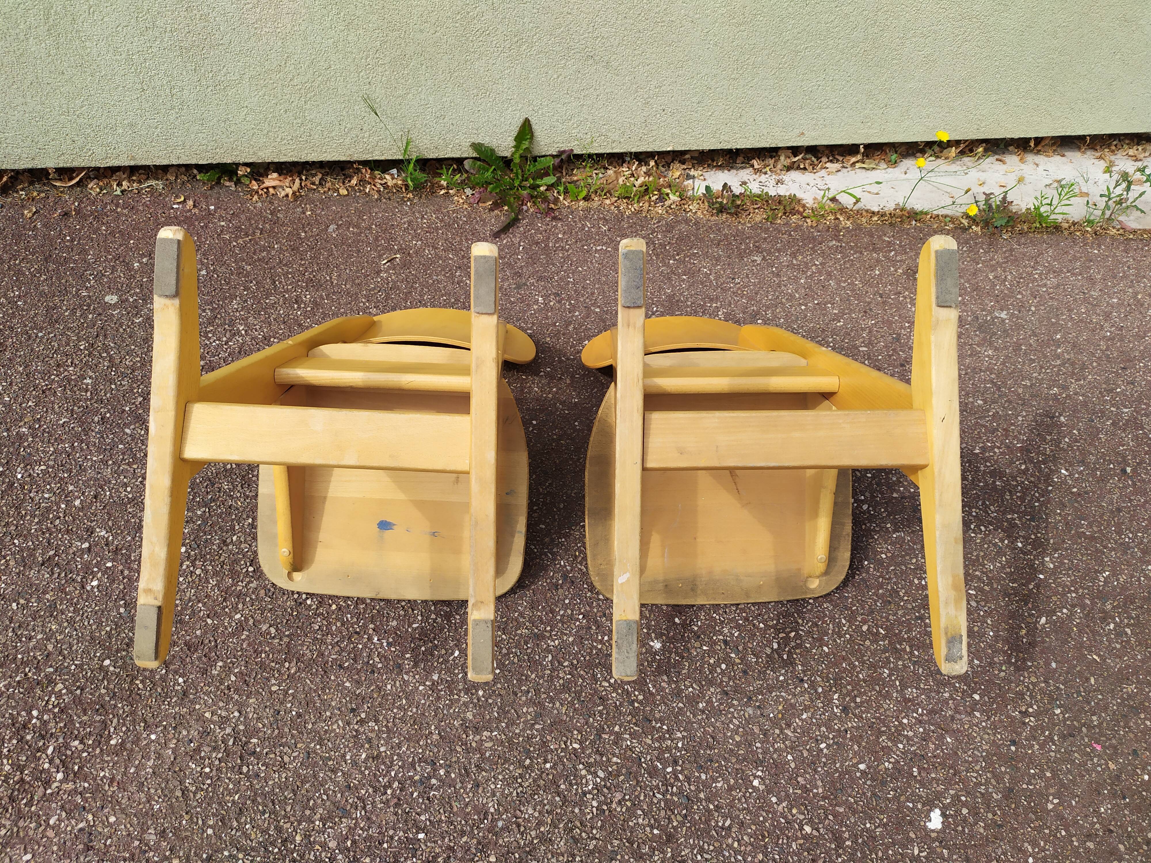 Lot of 2 Casala children's chairs - vintage