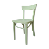 Chaise bistro ancienne verte bois courbé