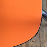 Lot of 4 vintage chairs in orange formica