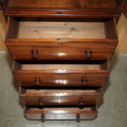 Paire de commodes hautes anciennes Castle Howard 1840 en bois dur