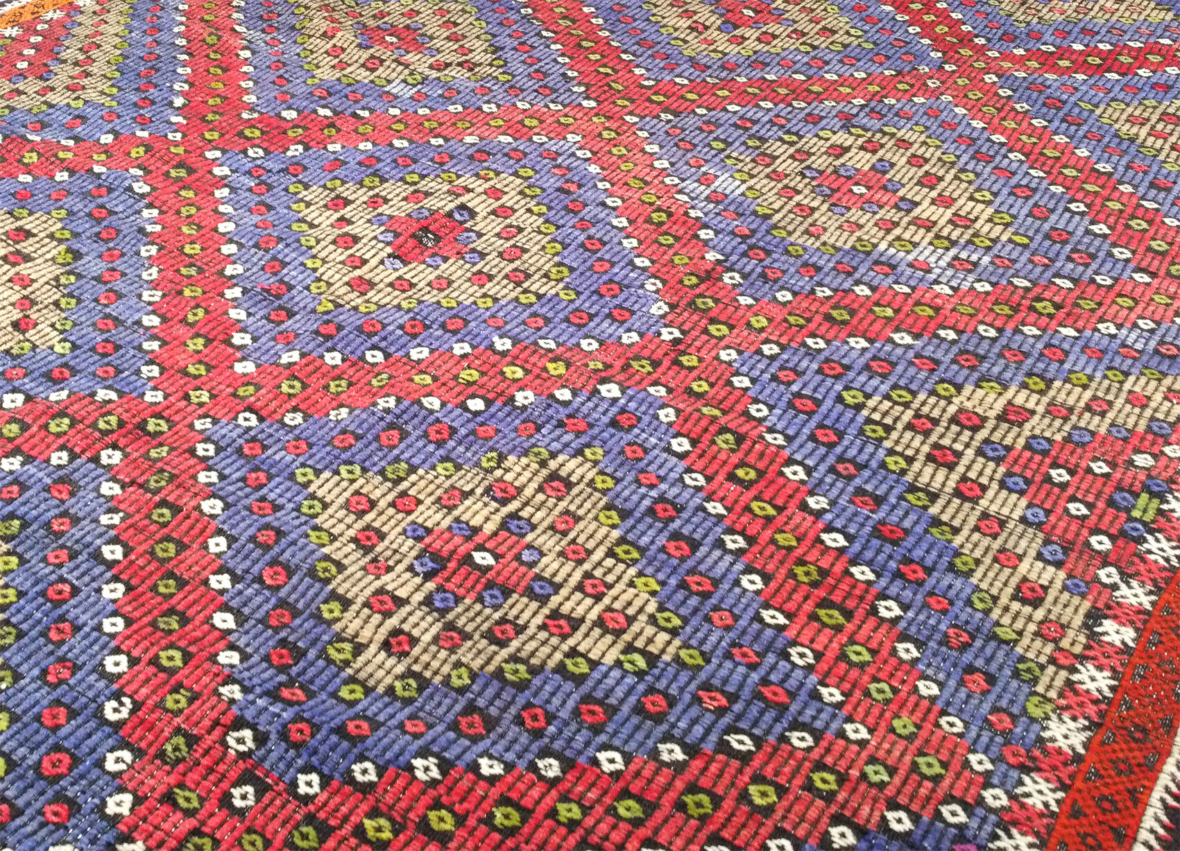 Anatolian handmade kilim rug 340 cm x 205 cm