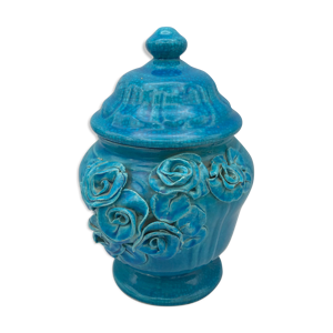Bonbonnière pot en céramique - bleu