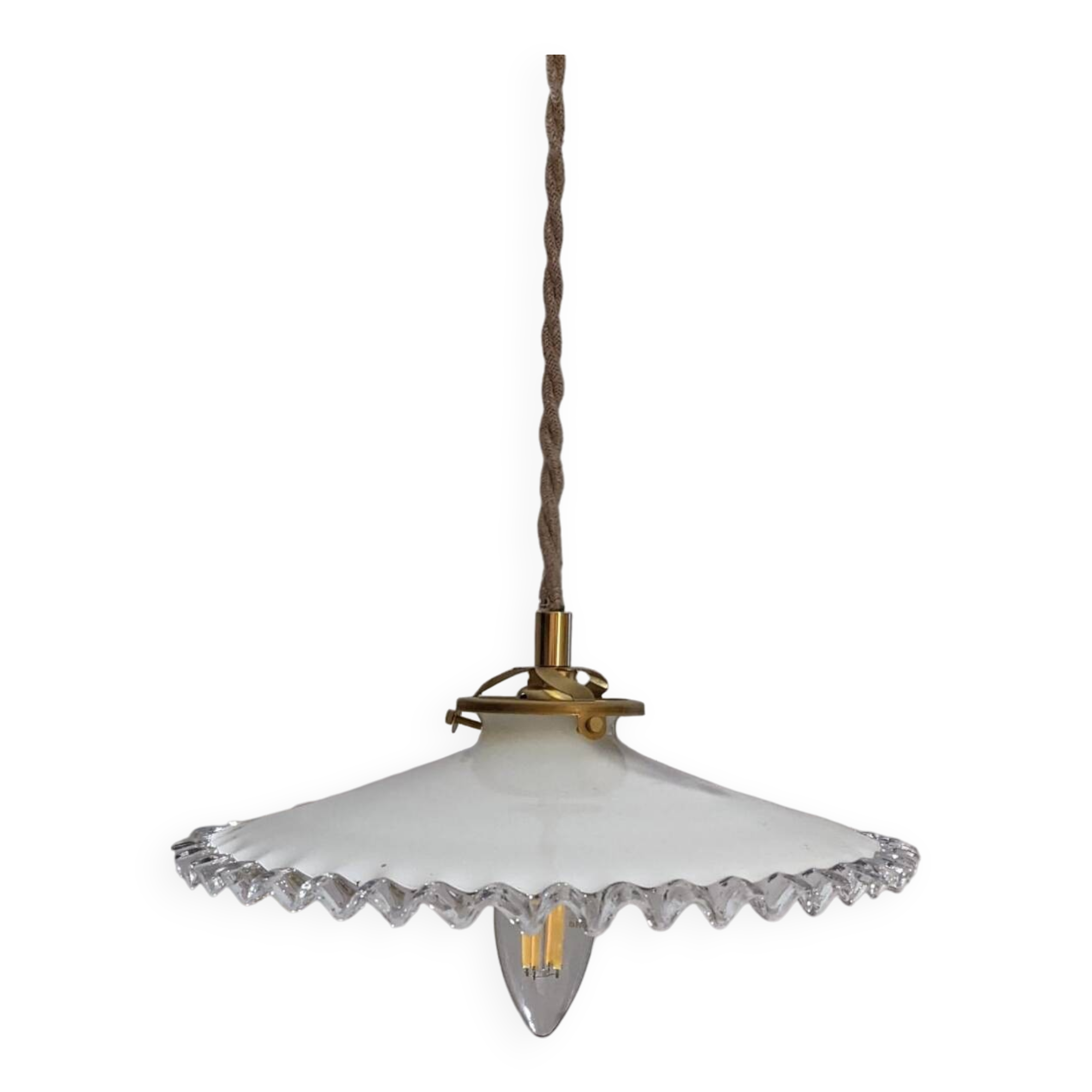 Vintage opaline suspension