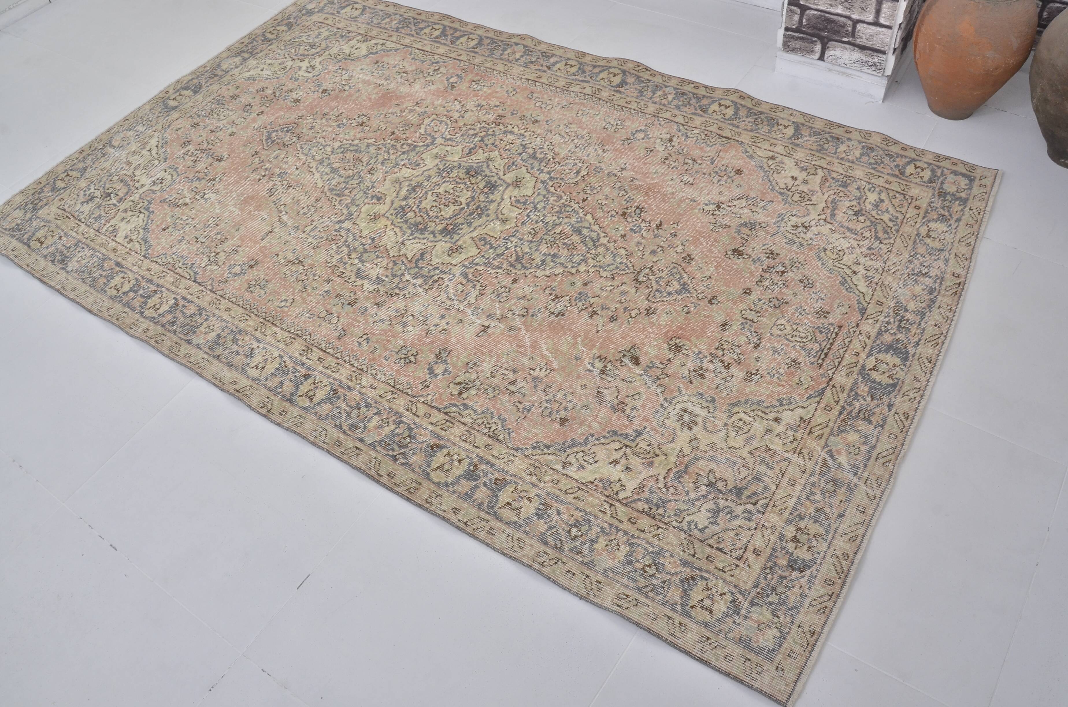 Oushak Vintage Floor Wool Rug sku1350