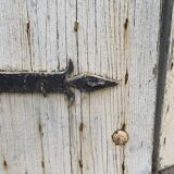 Pair of patinated wood shutters 19th