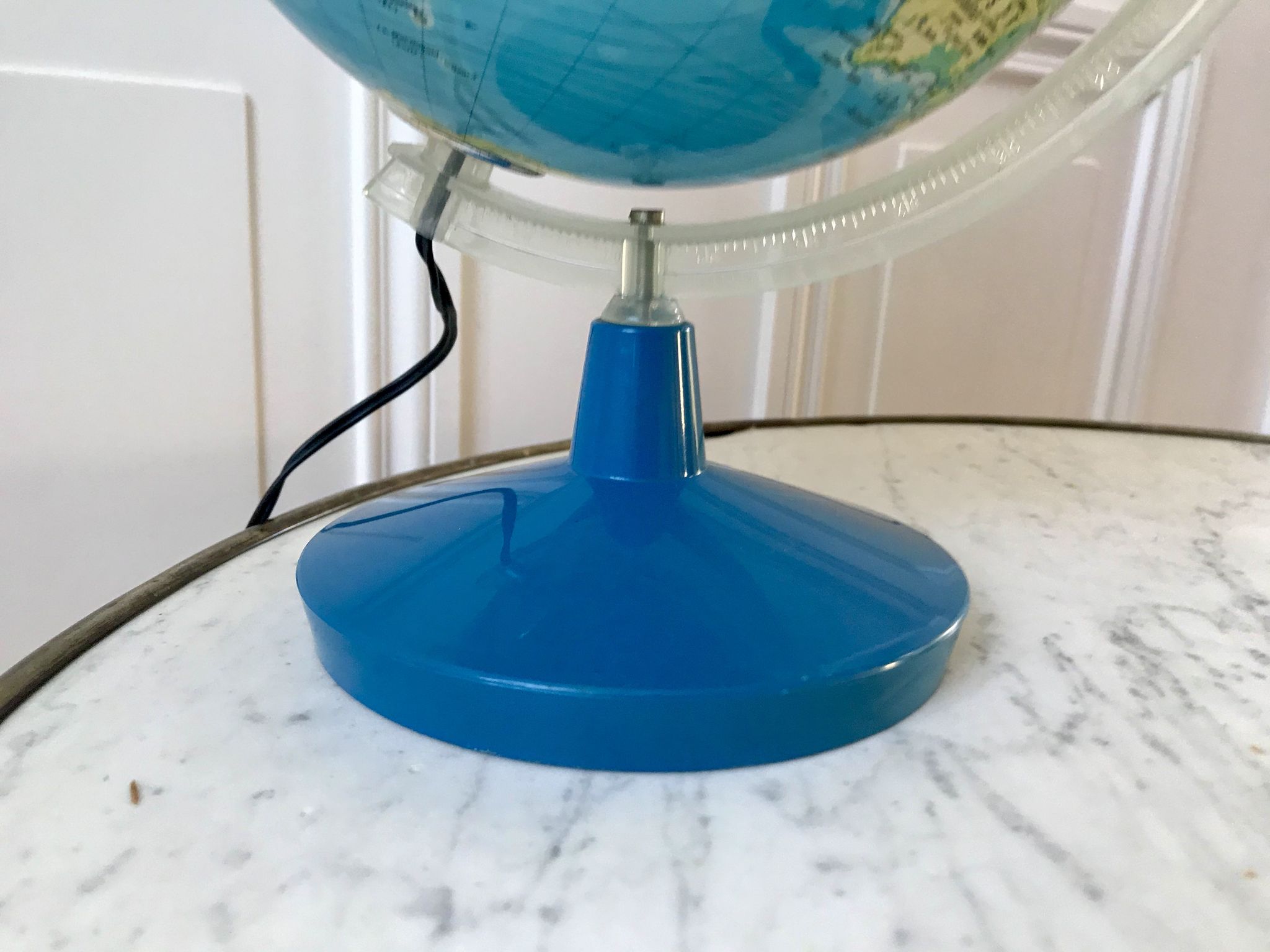 Globe terrestre lumineux années 70