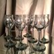 Daum nancy liqueur service 1930s 1940s 8 glasses and a smoke color carafe