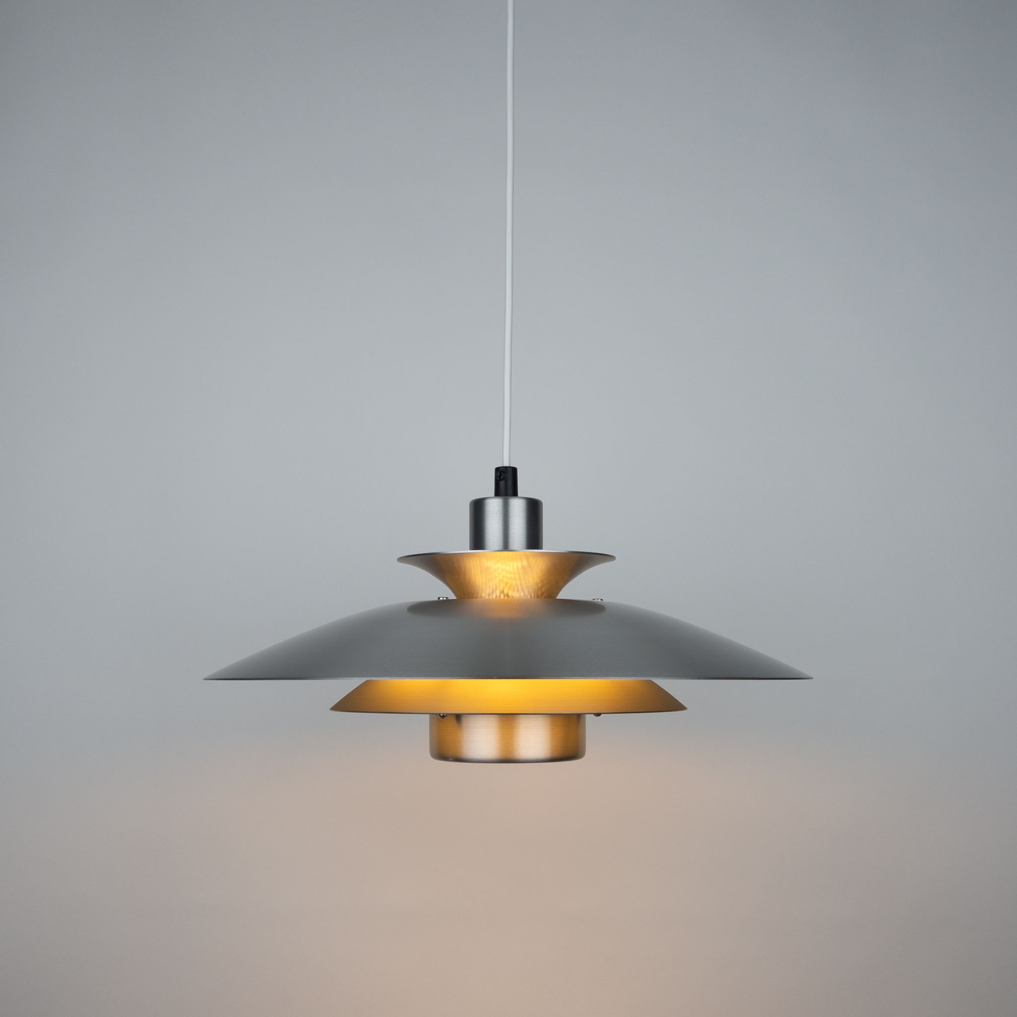 Pair of Danish vintage pendant lamps Volga by Kurt Wiborg, Jeka, 1980s