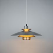 Pair of Danish vintage pendant lamps Volga by Kurt Wiborg, Jeka, 1980s
