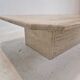 Table basse italienne en travertin, années 1980
