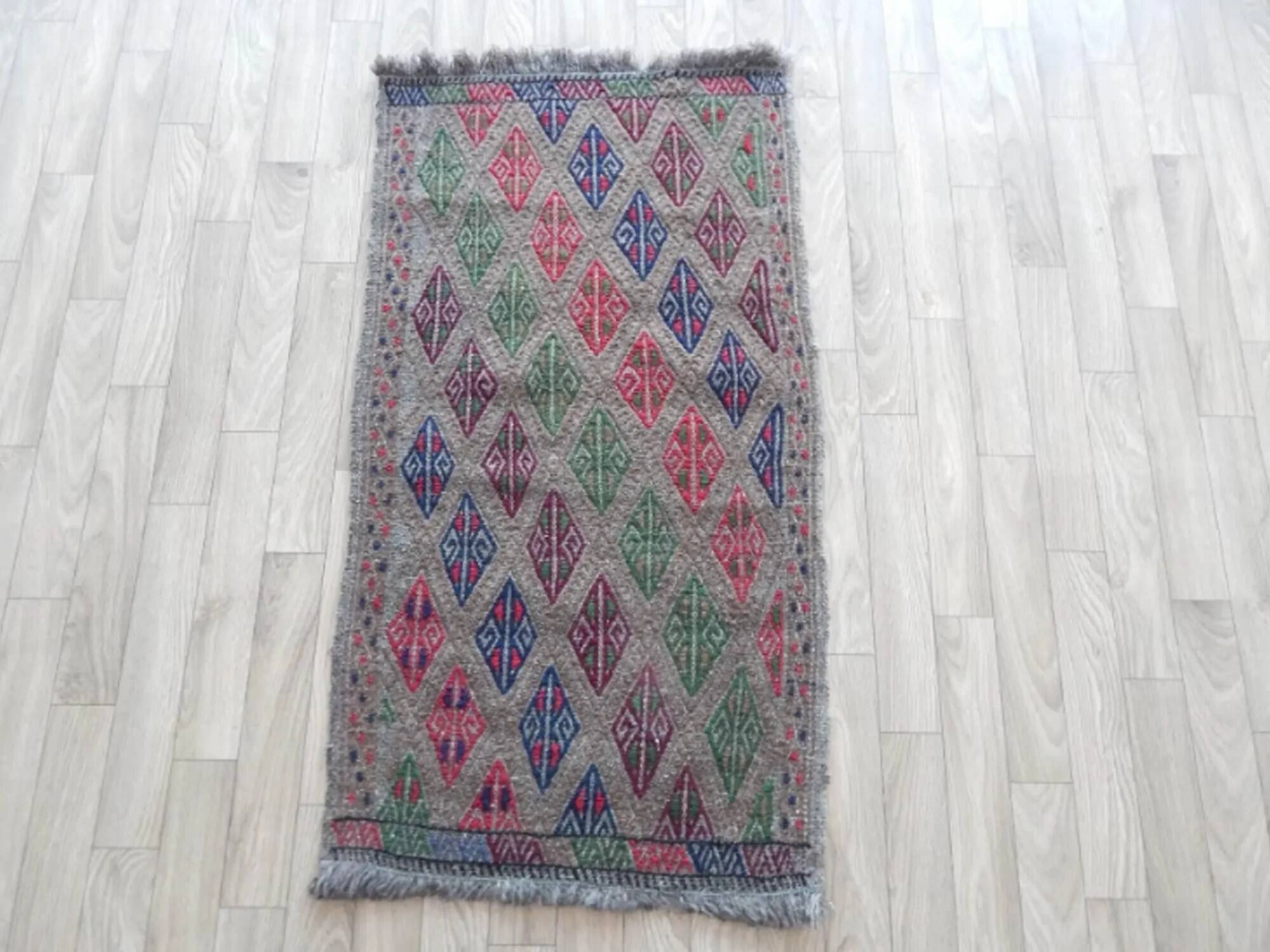 Tapis Kilim turc vintage tissé main