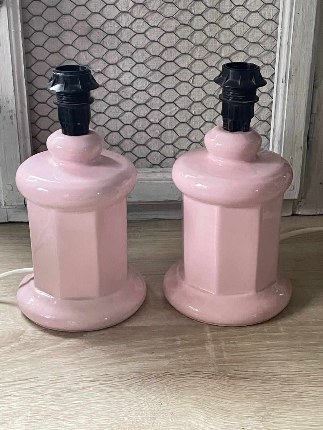Pair of vintage ceramic lamps